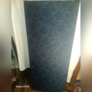 Navy Blue Circle Pattern Canvas